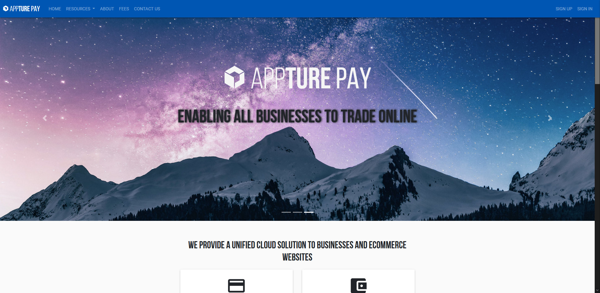 Appture Pay landing page